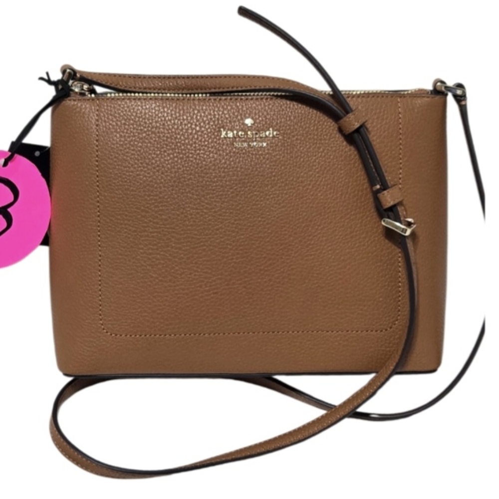 Kate Spade Leila Leather Tan Crossbody Bag Nwt